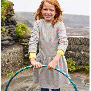 Mini Boden Drop Waist Pink Sequin Polka Dot Dress